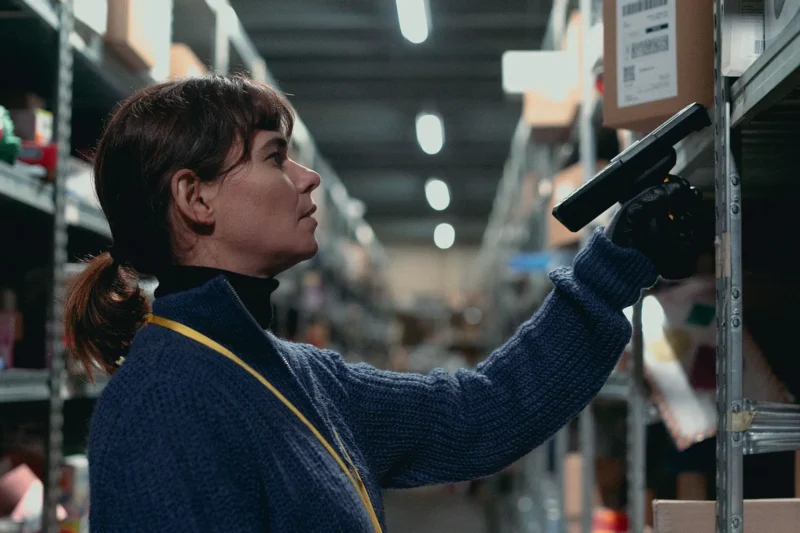 倉庫で働くオーロラ